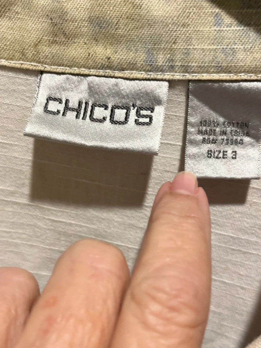 46. WOMENS CHICO’S 3/XL DETAIL JACKET - Picture 2 of 5